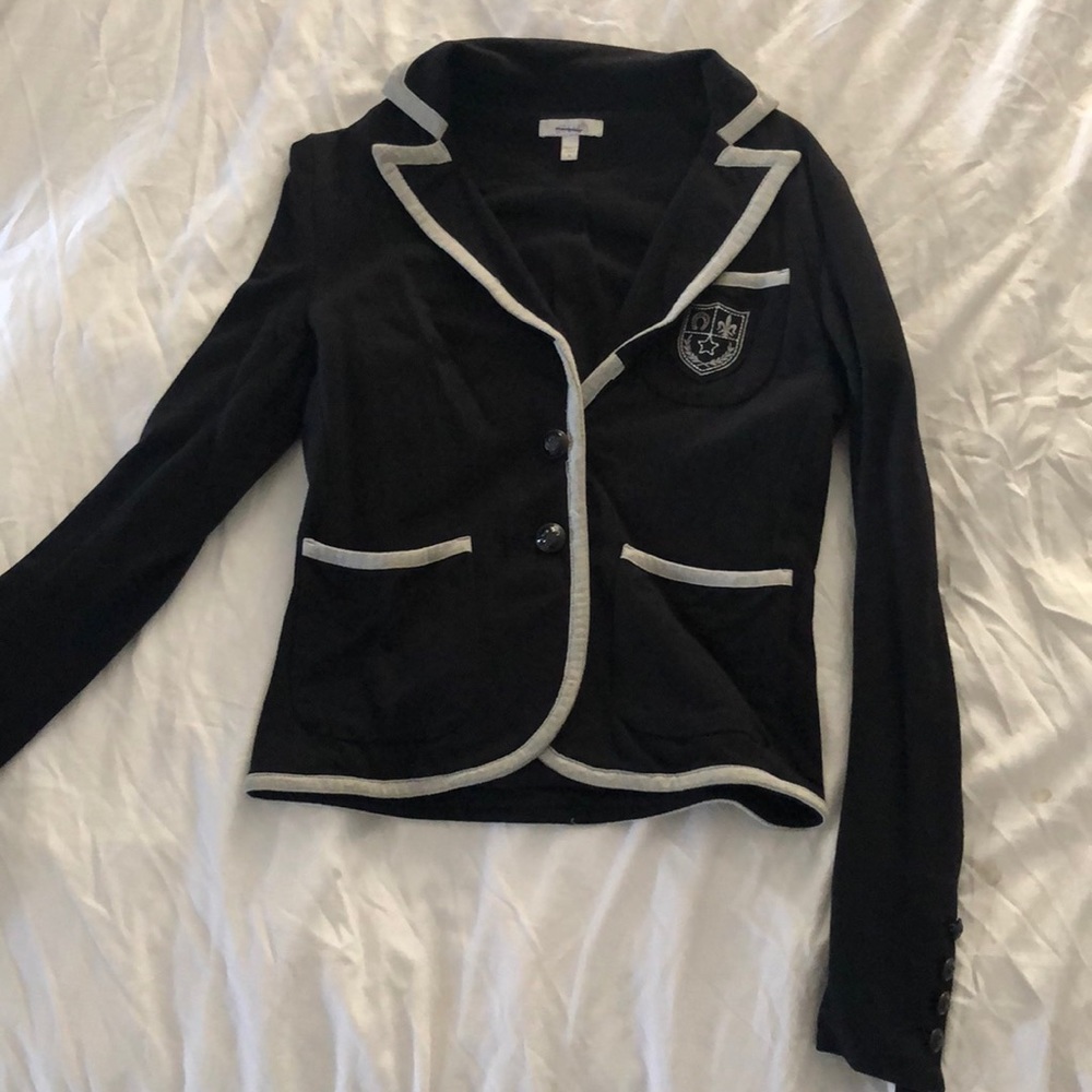 Black Delia’s Blazer with Embroidered Pocket